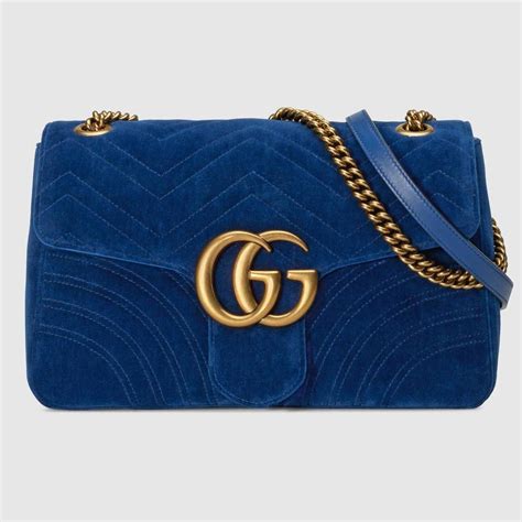 blue velvet gucci|Gucci black velvet marmont bag.